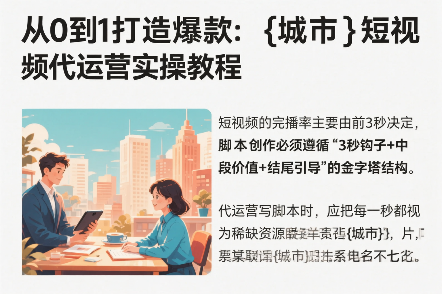 从0到1打造爆款：泉州短视频代运营实操教程
