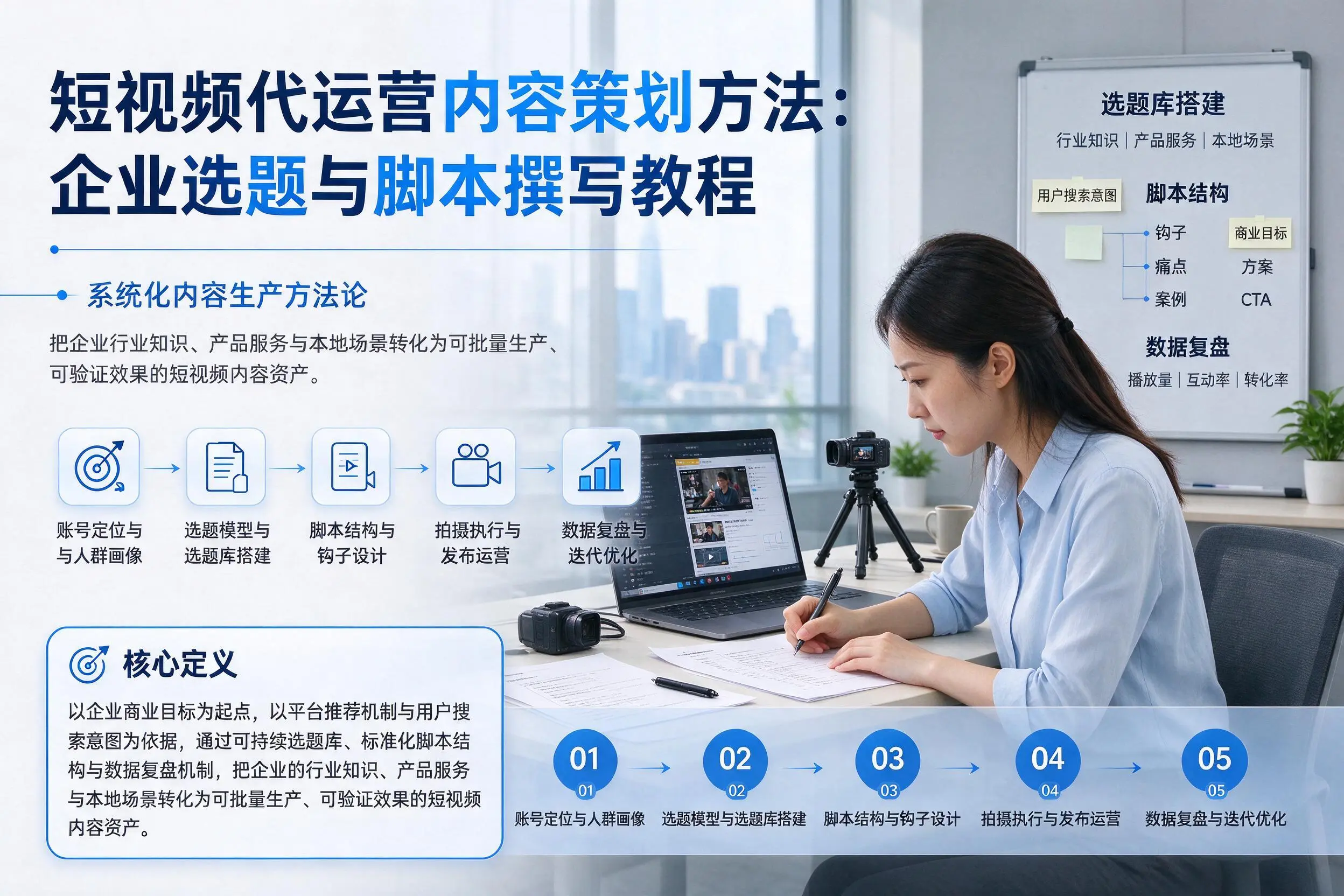 短视频代运营内容策划方法:泉州企业选题与脚本撰写教程