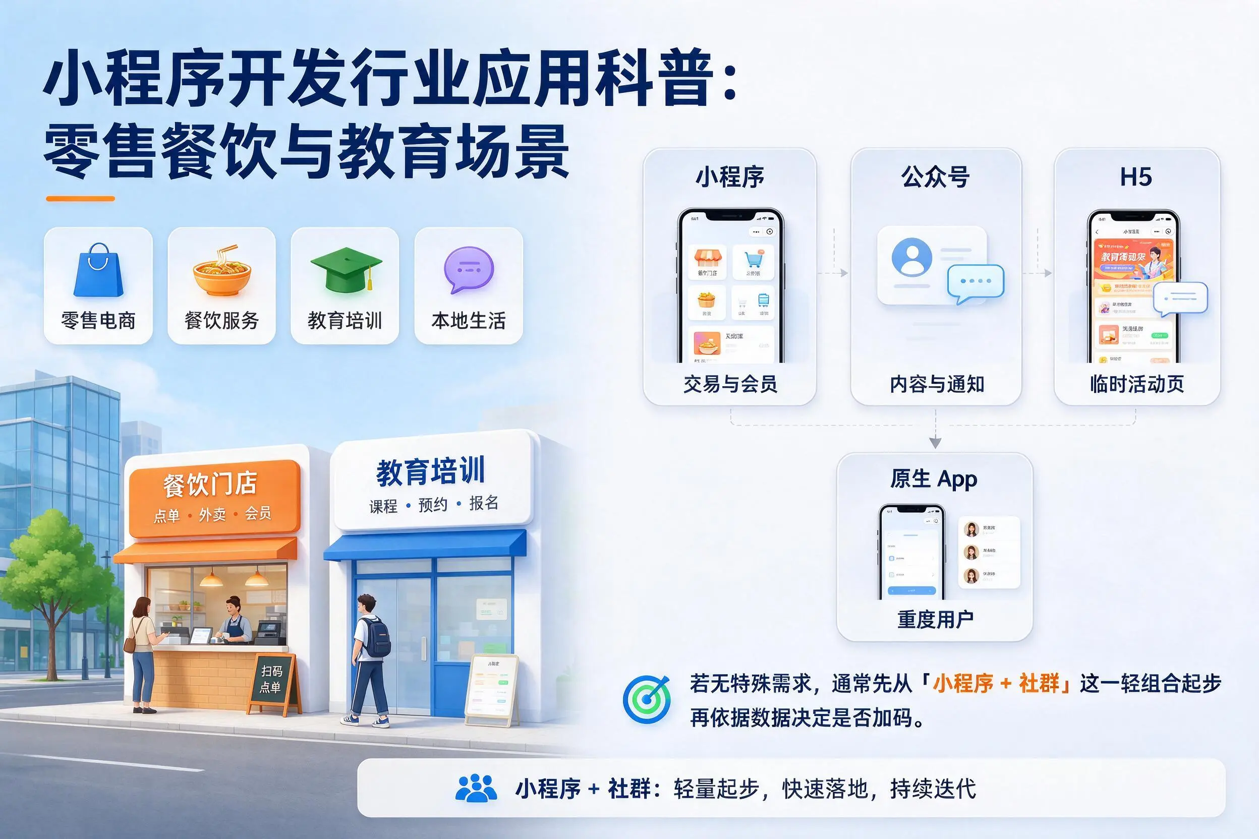 泉州小程序开发行业应用科普：零售餐饮与教育场景