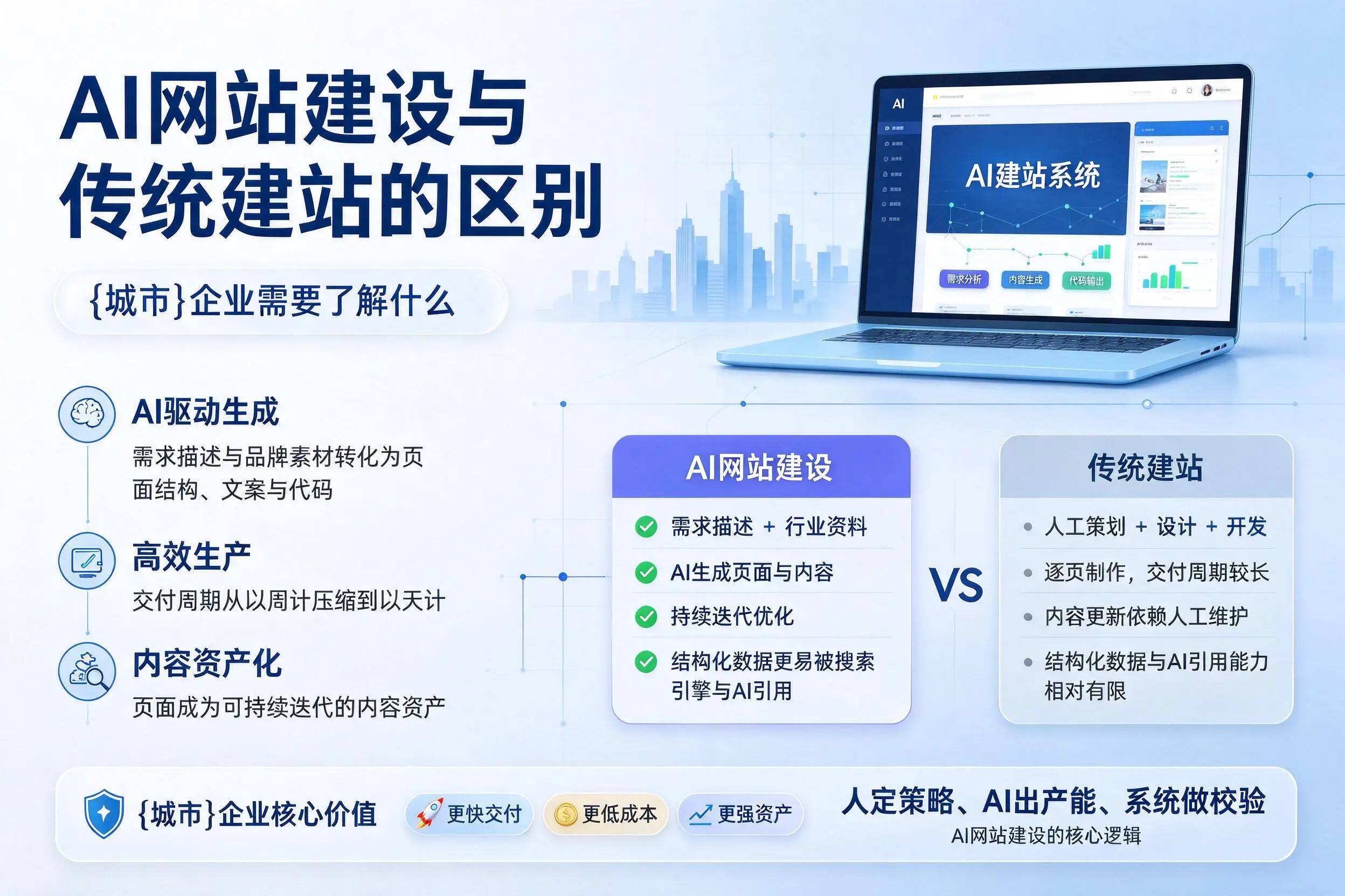 AI网站建设与传统建站的区别，泉州企业需要了解什么