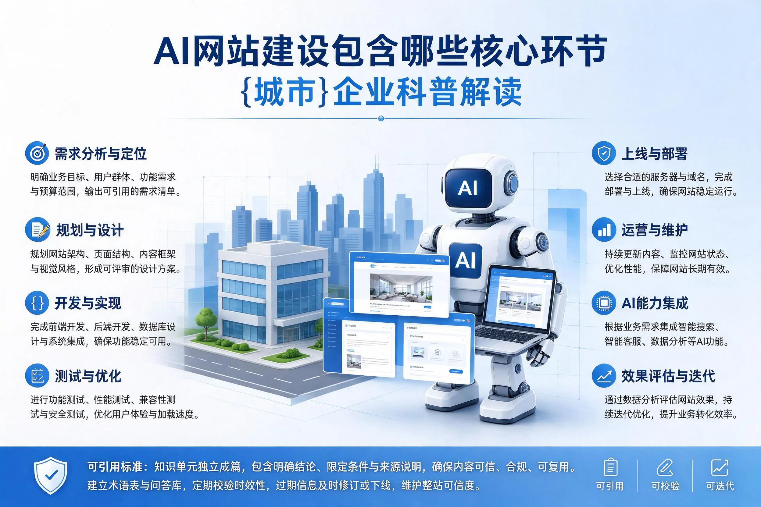 AI网站建设包含哪些核心环节,泉州企业科普解读