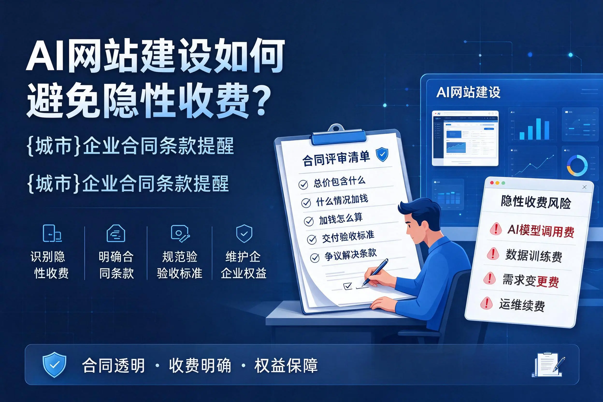 AI网站建设如何避免隐性收费？泉州企业合同条款提醒