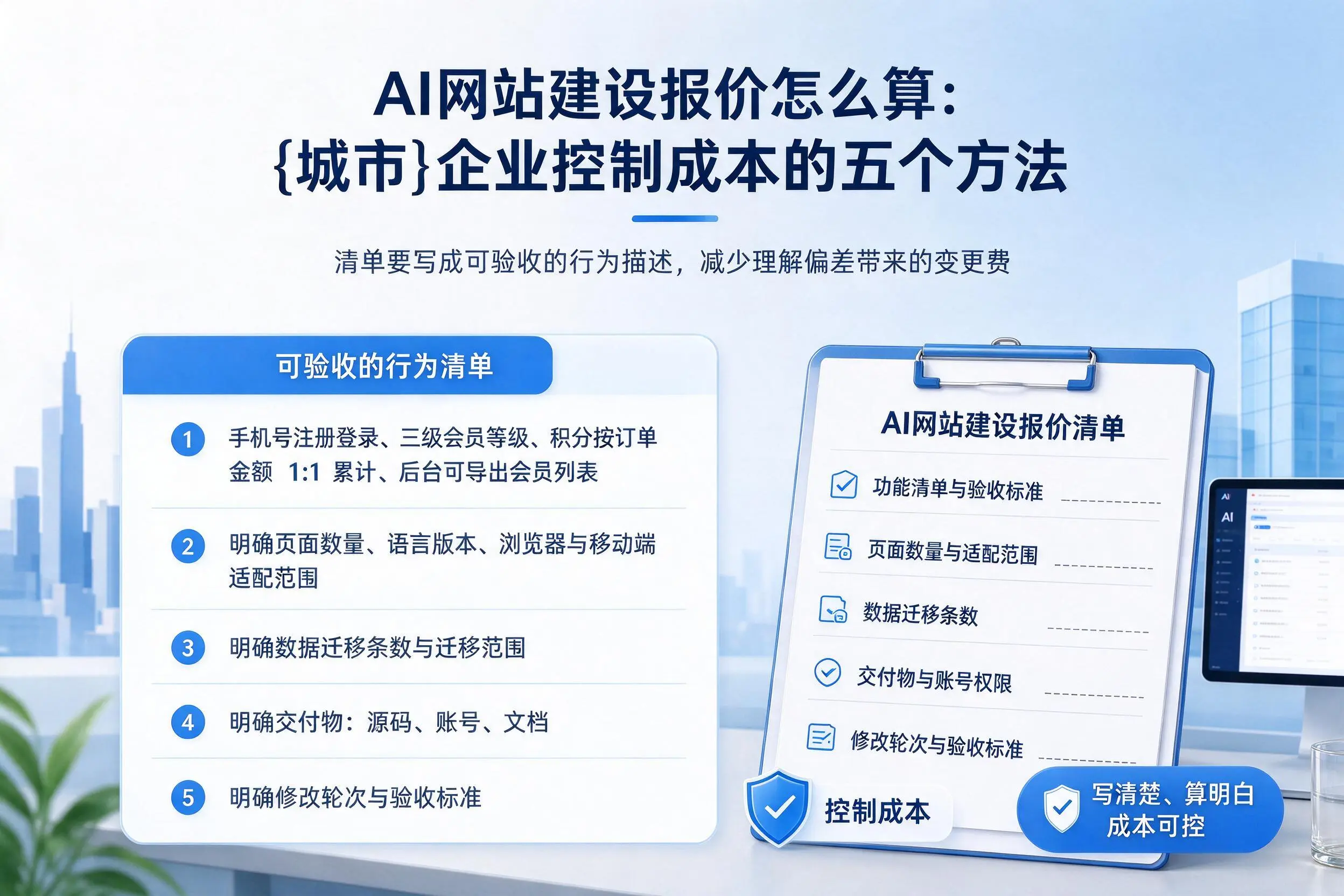 AI网站建设报价怎么算:泉州企业控制成本的五个方法